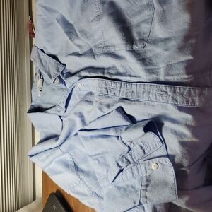 Old Navy Light Blue Button Down Boyfriend Shirt Women's XL
